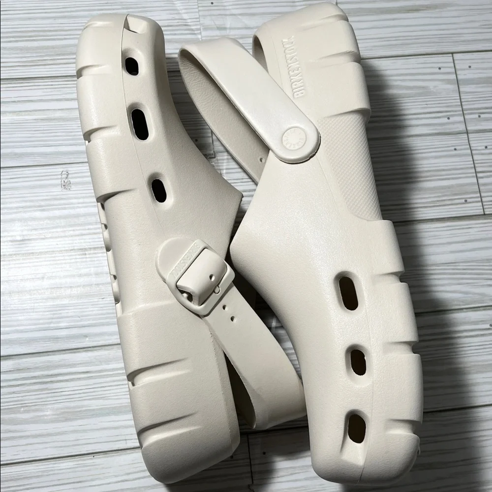 Birkenstock Birki Flow‎ EVA Clogs slip on sandals eggshell white EU 44 men’s 11